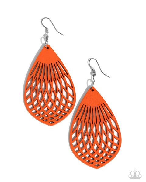 Caribbean Coral Orange Earring