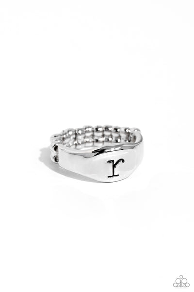 Paparazzi Accessories Monogram Memento - Silver Ring - R