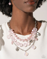 Paparazzi Accessories Cubed Cameo - Pink Necklace
