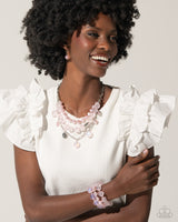 Paparazzi Accessories Cubed Cameo - Pink Necklace