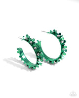 Paparazzi Accessories Fashionable Flower Crown - Green Hoop Earring