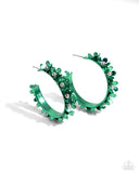 Paparazzi Accessories Fashionable Flower Crown - Green Hoop Earring