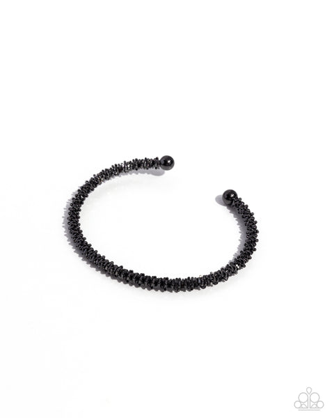Paparazzi Accessories Twisted Trenchant - Black Bracelet