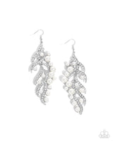 Paparazzi Accessories Flourishing Fancy - White Pearl Earring