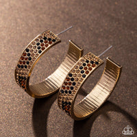 Paparazzi Accessories Cheetah Clique - Gold Hoop Earrings
