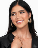 Paparazzi Accessories Cheetah Clique - Gold Hoop Earrings