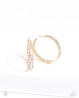 Paparazzi Accessories GLITZY By Association - Gold Hoop Earring