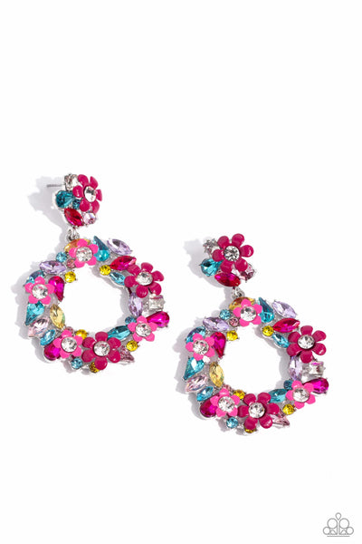 Paparazzi Accessories Wreathed in Wildflowers Multi  Post Earring