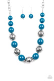 Paparazzi Accessories Floral Fusion Blue Necklace Set