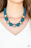 Paparazzi Accessories Floral Fusion Blue Necklace Set
