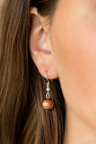 Paparazzi Accessories - Glowest of Glow Brown Necklace Set