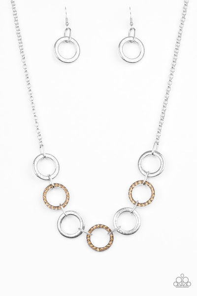 Paparazzi Accessories - Modern Day Madonna Brown Necklace Set