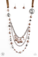 Paparazzi Accessories All The Trimmings Brown Necklace Set