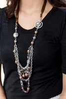Paparazzi Accessories All The Trimmings Brown Necklace Set