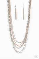 Paparazzi Accessories - Intensely Industrial Brown Necklace Set