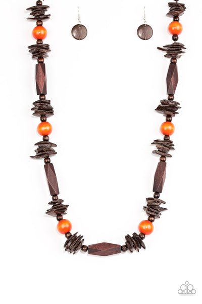Paparazzi Accessories Cozumel Coast Orange Necklace Set