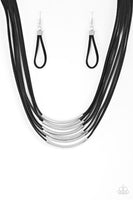 Paparazzi Accessories Walk the WALKABOUT Black Necklace Set