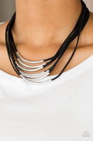 Paparazzi Accessories Walk the WALKABOUT Black Necklace Set