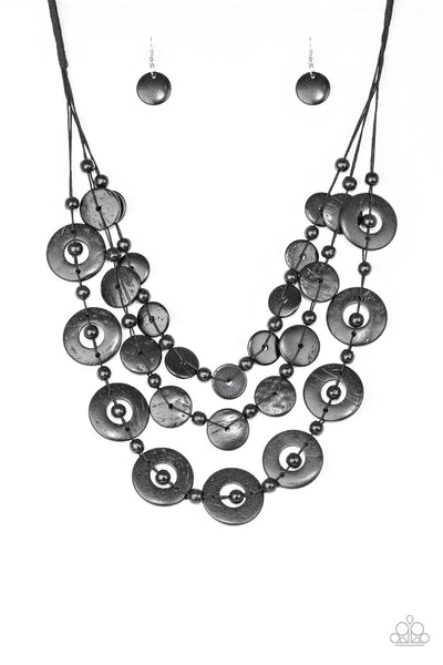 Paparazzi Accessories Catalina Coastin  Black Necklace Set