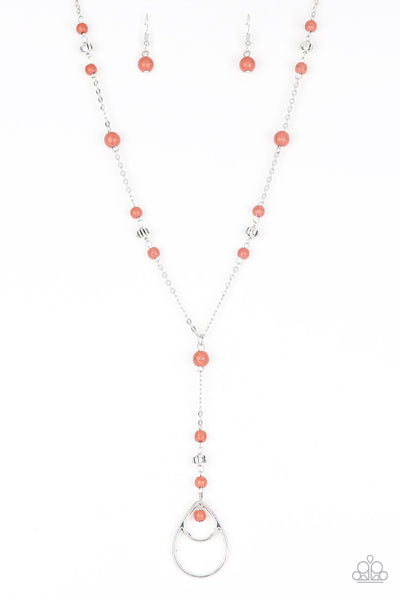 Paparazzi Accessories Sandstone Savannahs - Orange Necklace Set