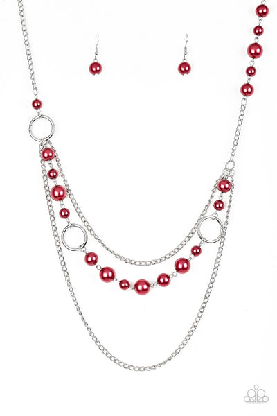 Paparazzi Accessories Party Dress Princess - Red Necklace Set