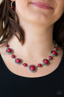 Paparazzi Accessories Voyager Vibes Red Necklace Set