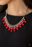 Paparazzi Accessories Friday Night Fringe Red Necklace Set
