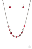 Paparazzi Accessories Starlit Socials - Red Necklace Set