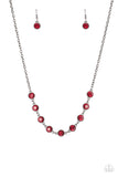 Paparazzi Accessories Starlit Socials - Red Necklace Set