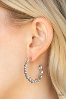 Paparazzi Accessories Prime Time Princess White Hoop Earring