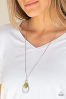 Paparazzi Accessories Teardrop Tranquility Green Necklace Set