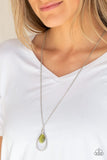 Paparazzi Accessories Teardrop Tranquility Green Necklace Set