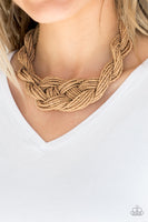 Paparazzi Accessories A Standing Ovation - Brown Necklace Set