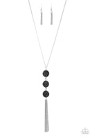Paparazzi Accessories Triple Shimmer - Black Necklace Set