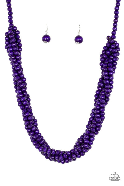 Paparazzi Accessories Tahiti Tropic Purple Necklace Set