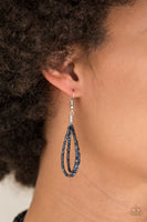 Paparazzi Accessories Knotted Knockout Blue Necklace Set