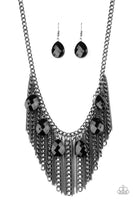 Paparazzi Accessories Vixen Conviction - Black Necklace Set