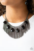 Paparazzi Accessories Vixen Conviction - Black Necklace Set
