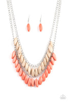 Paparazzi Accessories Beaded Boardwalk Orange Necklace