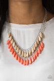 Paparazzi Accessories Beaded Boardwalk Orange Necklace