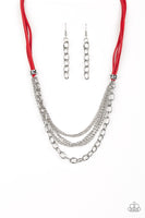 Paparazzi Accessories Free Roamer Red Necklace Set