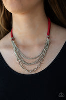 Paparazzi Accessories Free Roamer Red Necklace Set
