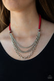 Paparazzi Accessories Free Roamer Red Necklace Set