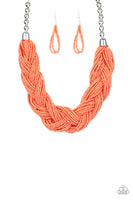 Paparazzi Accessories The Great Outback Orange Necklace Set
