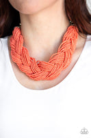 Paparazzi Accessories The Great Outback Orange Necklace Set