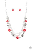 Paparazzi Accessories 5th Avenue Romance Red Necklace Set