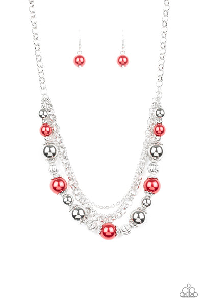 Paparazzi Accessories 5th Avenue Romance Red Necklace Set