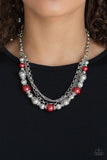 Paparazzi Accessories 5th Avenue Romance Red Necklace Set