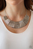 Paparazzi Accessories More Roar - Silver Necklace Set
