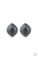 Paparazzi Accessories Marble Marvel - Black Earrings